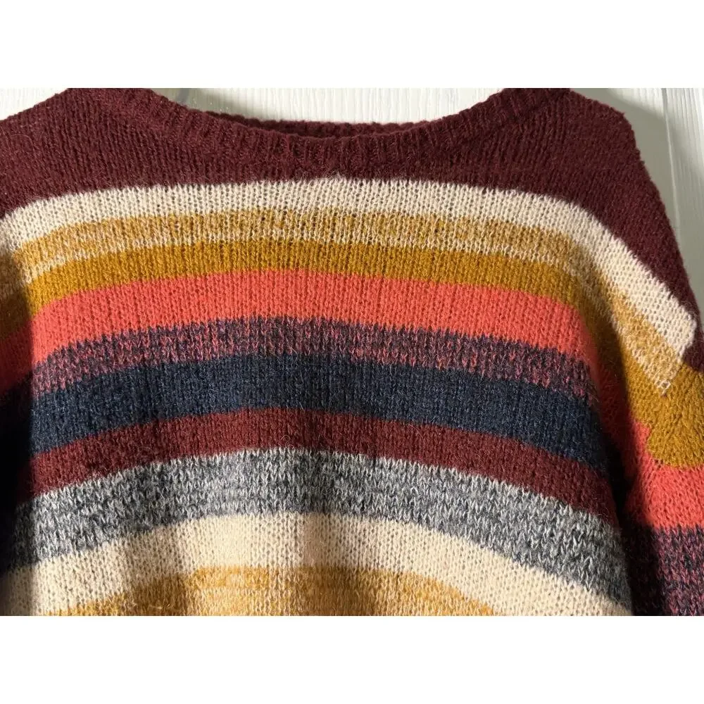Berretti Multicolor Blue & Pink Wool Blend Sweater Made in Italy Size medium - Picture 6 of 8